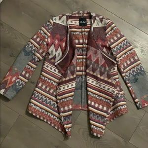Aztec print coat size xs
